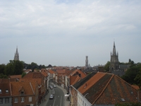 Prachtig uitzicht over Brugge vanaf de Gentpoort